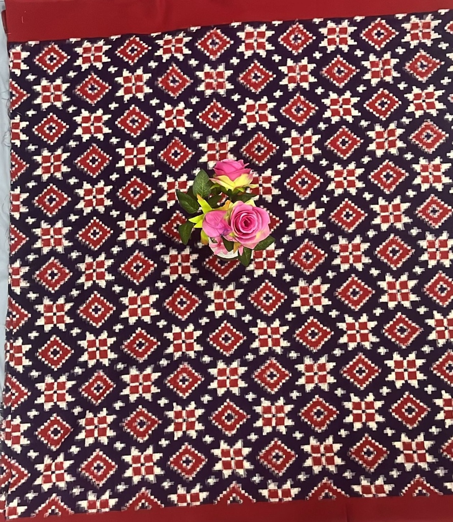 Double IKkat Teliya Rumal fabric - Angle 2
