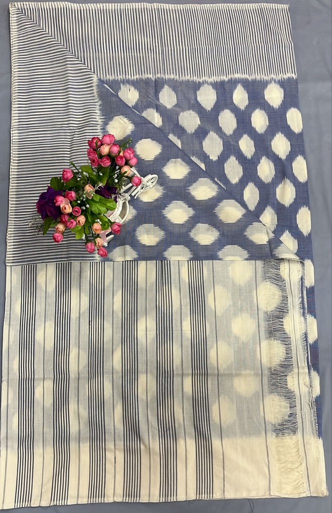 Double Ikkat Saree - Angle 2