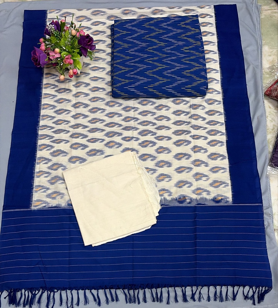 Double Ikkat Dress Materials - Angle 2