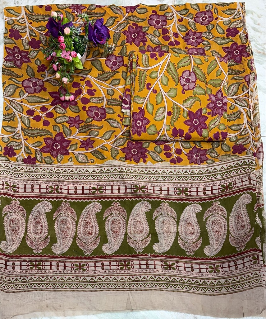Kalankari Cotton Dress materials - Angle 2