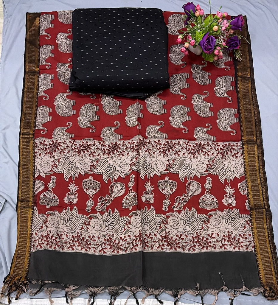 Chennuri Duppata + Raw Silk