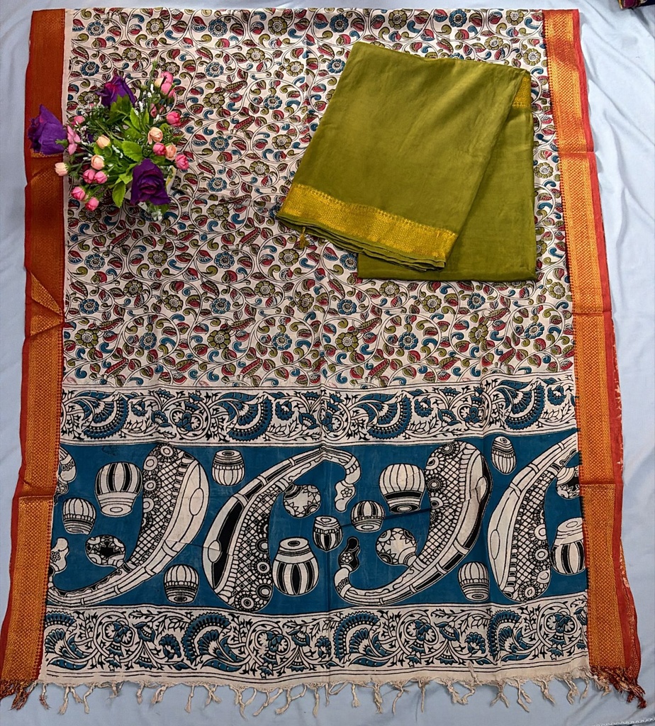 Chennuri Silk with top Plain
